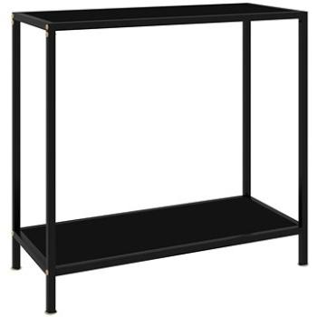 Konzolový stolek černý 80 × 35 × 75 cm tvrzené sklo (322832)
