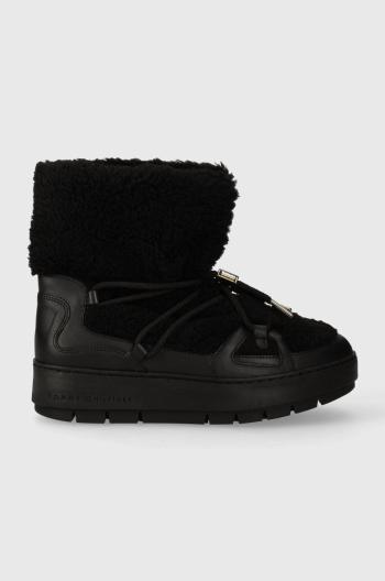 Sněhule Tommy Hilfiger TOMMY TEDDY SNOWBOOT černá barva, FW0FW07505