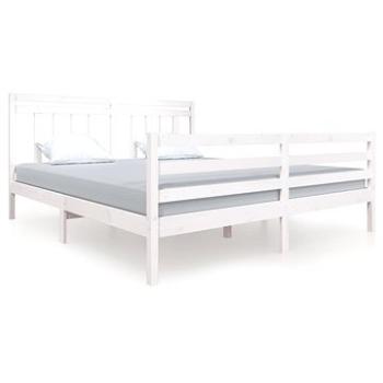 Rám postele bílý masivní dřevo 180 × 200 cm Super King, 3100670 (3100670)