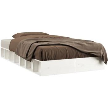 Rám postele bílý 100 × 200 cm masivní dřevo, 820687 (820687)