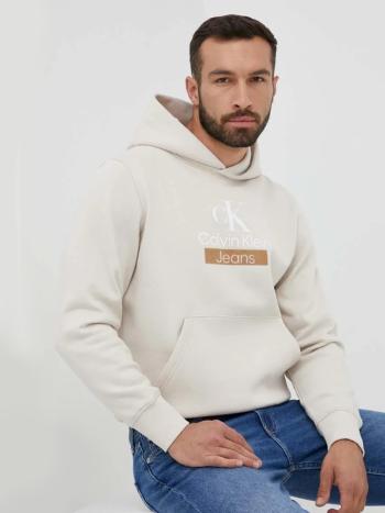 Calvin Klein pánská béžová mikina - XL (ACF)