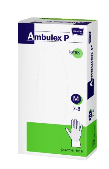 Ambulex P rukavice latexové nepudrované M 100 ks