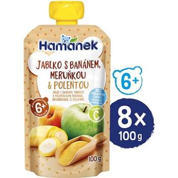 HAMÁNEK Jablko s banánem, meruňkou a polentou 8x 100g (18595139799578)