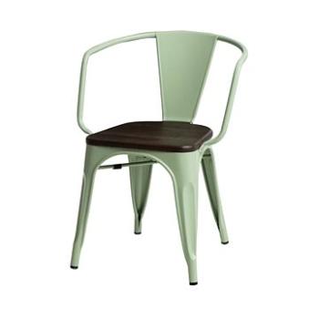 Židle Paris Arms Wood kartáčovaná borovice zelená (IAI-7057)