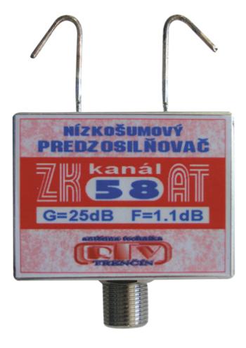 Anténní zesilovač RTV ELEKTRONICS ZK58AT 25dB F