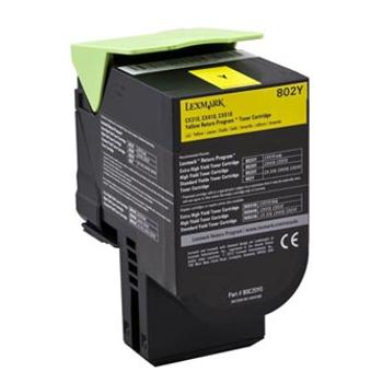 Lexmark originální toner 80C20Y0, yellow, 1000str., return, Lexmark CX310dn, CX310n, CX410de, CX410