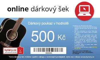 Kytary.cz Online dárkový šek 500 Kč