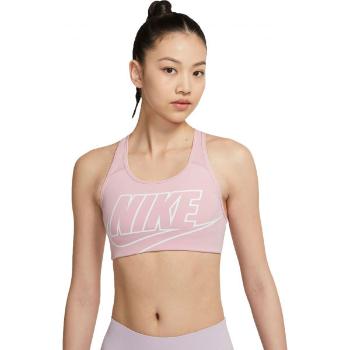 Nike SWOOSH FUTURA BRA Dámská sportovní podprsenka, růžová, velikost S