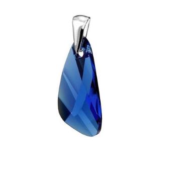 SILVEGO stříbrný přívěsek Wing Capri Blue se Swarovski Crystals LSW168P