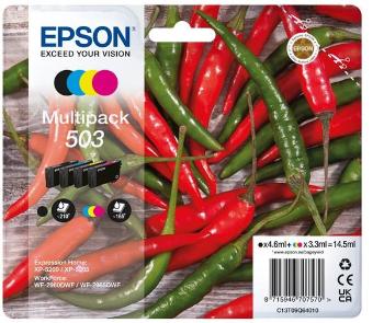 EPSON ink bar Multipack "Chilli papričky" 4-colours 503 Ink, ČB 210, BAR 165 stran