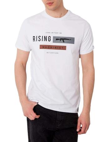 Bílé pánské tričko rising vel. M