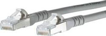 Síťový kabel RJ45 Metz Connect 1308450533-E, CAT 6A, S/FTP, 0.50 m, šedá