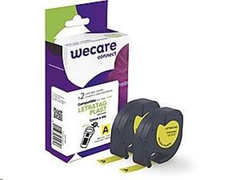 WECARE ARMOR páska pro DYMO S0721620, černá/žlutá, 2 x 12mm x 4m