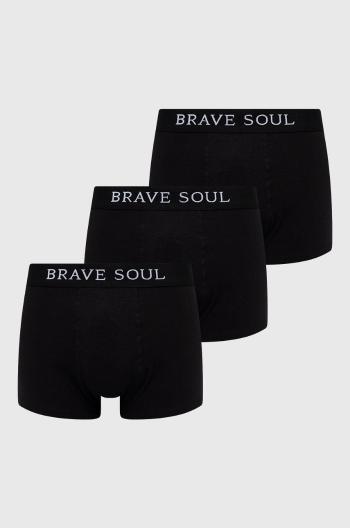Boxerky Brave Soul pánské, černá barva