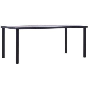 Jídelní stůl černý a betonově šedý 180x90x75 cm MDF (281860)