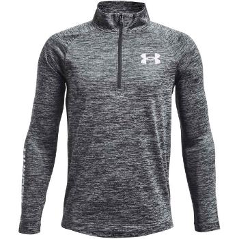 Under Armour TECH BL 1/2 ZIP Chlapecké tričko, tmavě šedá, velikost