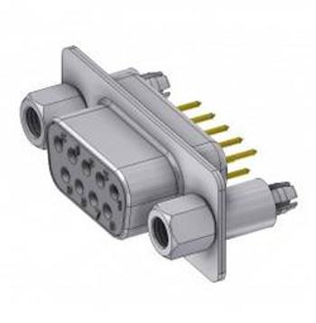 D-SUB zásuvka Deltron Connectors 180 °, pólů 9, pájené, piny, 1 ks