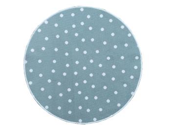 Vopi koberce Kusový dětský koberec Puntík mint kruh - 400x400 (průměr) kruh cm Zelená