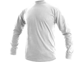 Pánské tričko s dlouhým rukávem PETR, bílé, vel. 3XL, XXXL