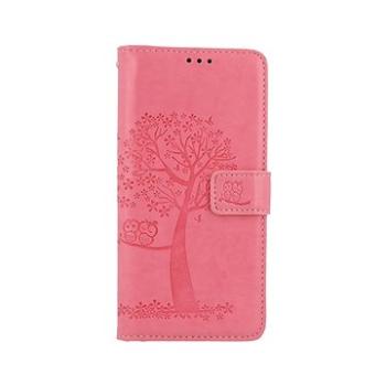 TopQ Samsung A52 knížkové Růžový strom sovičky 57712 (Sun-57712)