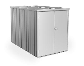 Biohort Multifunkční úložný prostorný box Minigaráž  (stříbrná metalíza) Minigaráž (3 krabice)