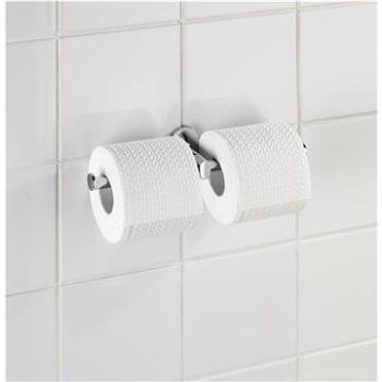 WENKO BEZ VRTÁNÍ PowerLoc RICO - Držák WC papíru dvojitý, kovově lesklý (z22293100)