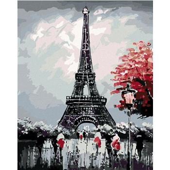 Malování podle čísel - Eiffelovka s červeným stromem (HRAmal00265nad)