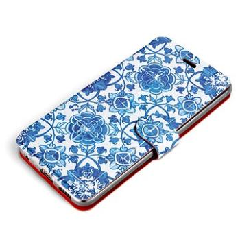 Flipové pouzdro na mobil Xiaomi Redmi 9A - ME05P Modré dlaždice s květy (5903516319954)