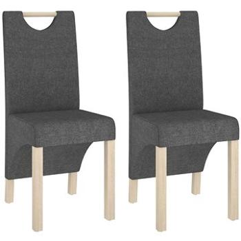 Jídelní židle 2 ks tmavě šedé textil, 336960 (336960)