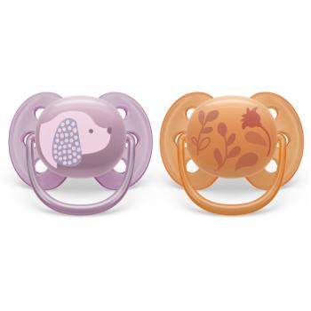 Philips Avent Ultrasoft Premium 6-18m dudlík Animal Girl 2 ks