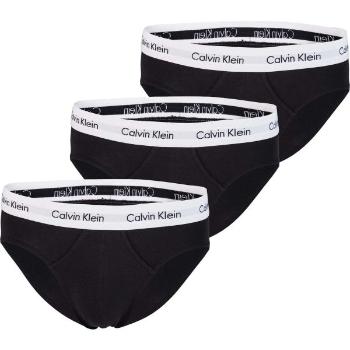 Calvin Klein 3 PACK HIP BRIEF Pánské slipy, černá, velikost S