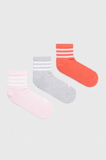 Ponožky adidas 3-pack šedá barva, IP2636