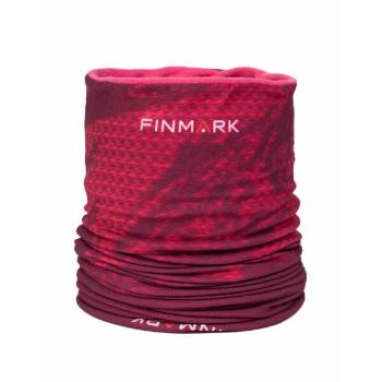 Finmark MULTIFUNCTIONAL SCARF WITH FLEECE Multifunkční šátek, červená, velikost