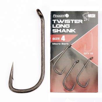 Nash háčky twister long shank micro barbed 10 ks-velikost 6