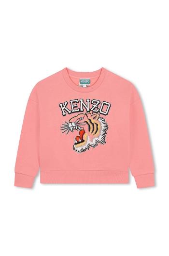 Dětská mikina Kenzo Kids růžová barva, s potiskem, K60692