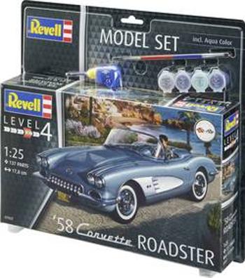 Model auta, stavebnice Revell 58 Corvette Roadster 67037, 1:25