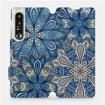 Flip pouzdro na mobil Sony Xperia 1 III - V108P Modré mandala květy (5903516726103)