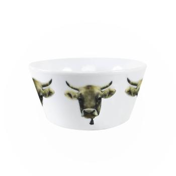Porcelánová miska s motivem švýcarské krávy - 13.5*13.5*7.5cm SCBSZK