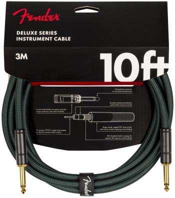 Fender Deluxe Series 10' Instrument Cable Sherwood Green