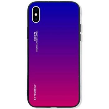 TopQ LUXURY iPhone XS pevný duhový fialový 48876 (Sun-48876)