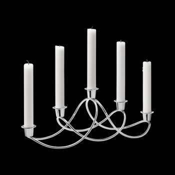 Svícen Harmony na 5 svíček, nerezová ocel - Georg Jensen