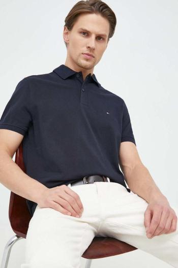 Bavlněné polo tričko Tommy Hilfiger tmavomodrá barva