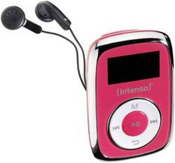 MP3 přehrávač Intenso Music Mover, 8 GB, upevňovací klip, růžová