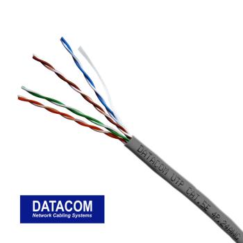 Metráž DATACOM UTP drát CAT5E PVC 50m šedý