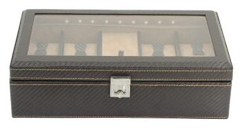 Box na hodinky Friedrich Lederwaren Carbon 32059-3