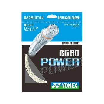 Yonex BG 80 POWER Badmintonový výplet, bílá, velikost UNI