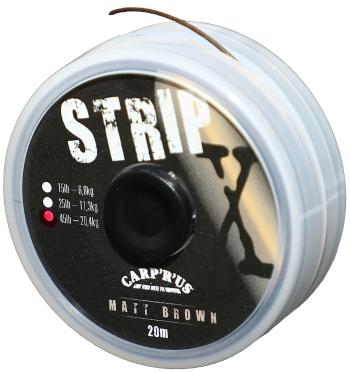 Carp´r´us potahovaná šňůrka carp´r´us - strip-x 20 m brown-nosnost 45 lb