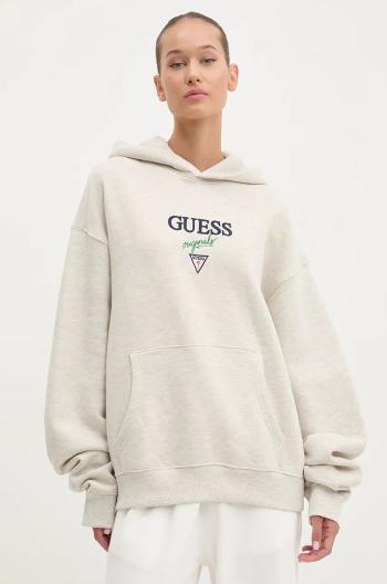 Mikina Guess Originals šedá barva, s kapucí, melanžová, M4BQ30 K9V31