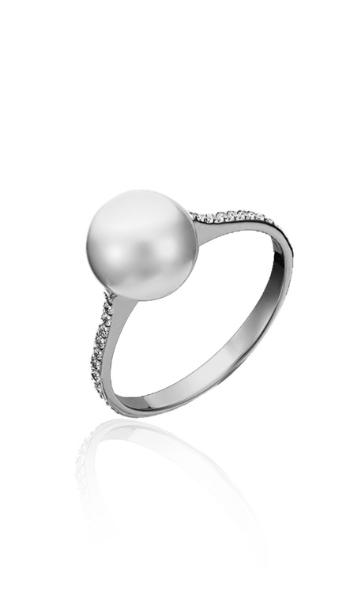 JVD Elegantní stříbrný prsten se syntetickou perlou SVLR0400XH2P1 56 mm