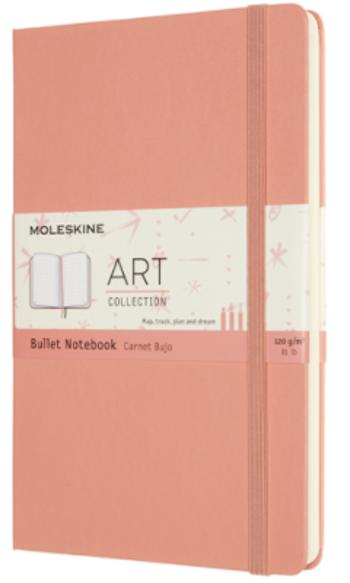 Moleskine Skicář růžový L, tvrdý, tečkovaný